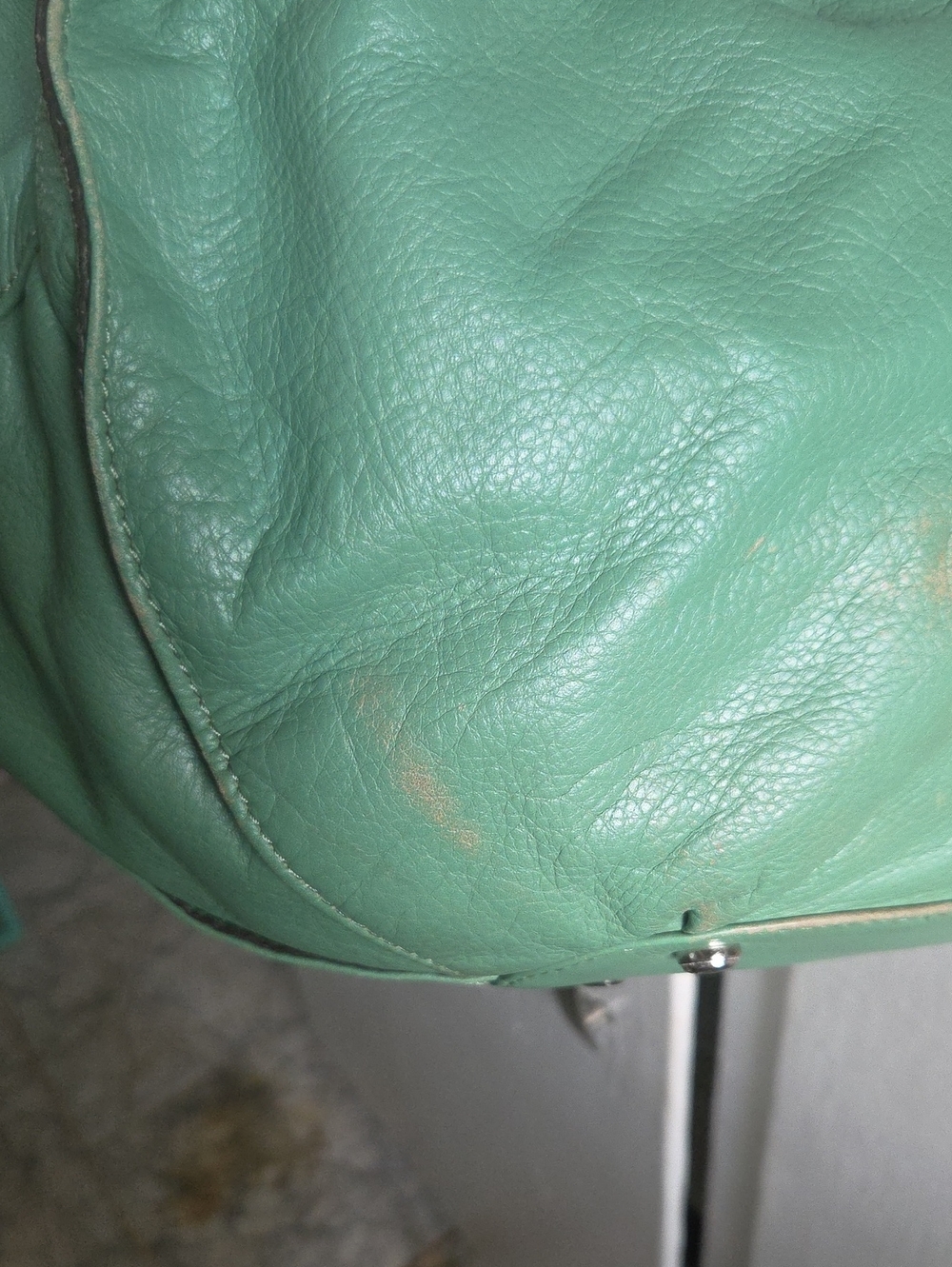 Mint Green Leather Handbag